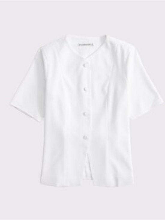 Abercrombie & Fitch Tops - Abercrombie & Fitch Tailored White Short-Sleeve Button Down Vest
